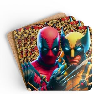 Deadpool and Wolverine coaster set